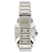 Cartier Santos Galbe White Dial Gold & Steel 41x29mm Automatic Mens Date 2961