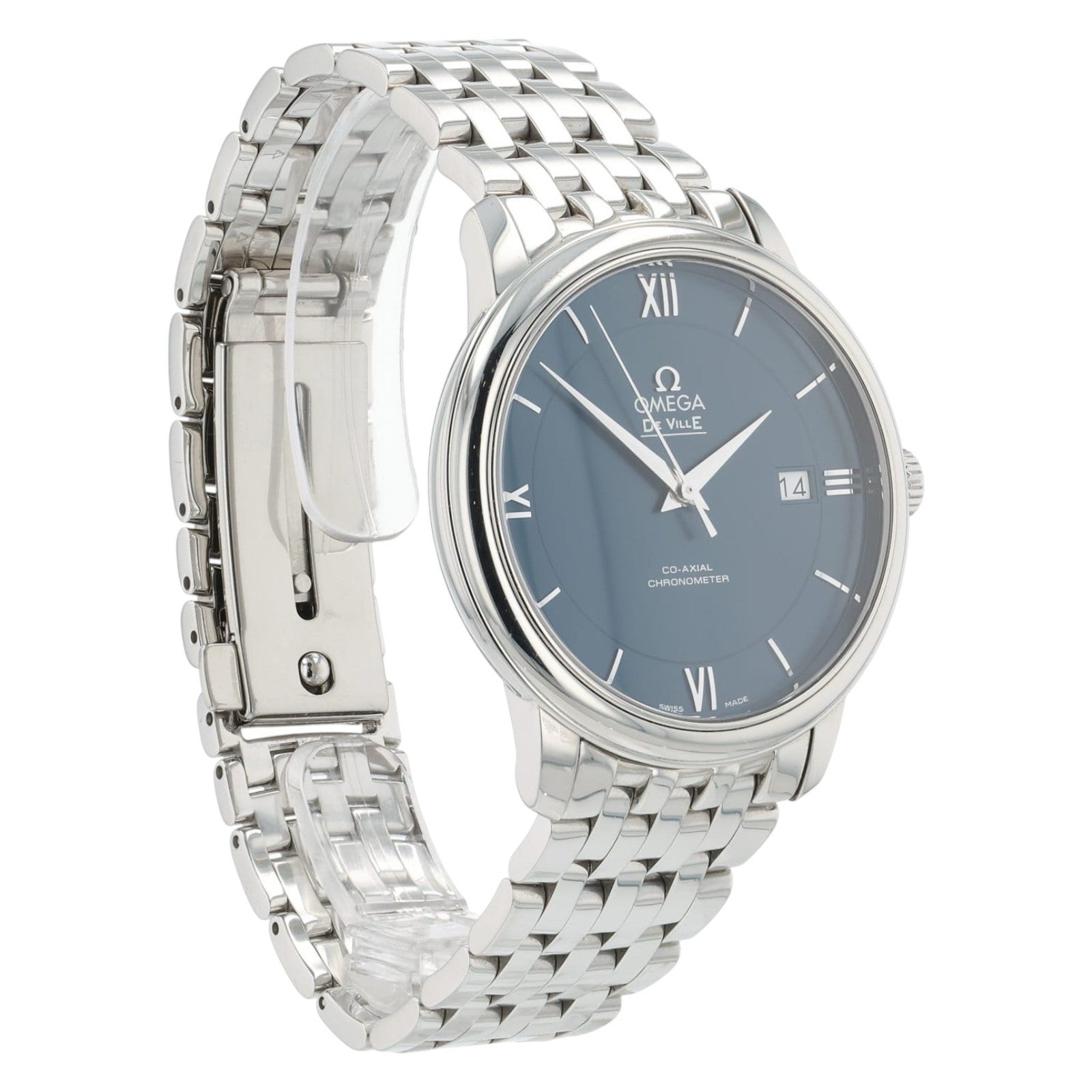 Omega De Ville Prestige Steel Blue Dial 39.5mm Automatic 424.10.40.20.03.001