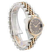 Rolex Datejust Ladies 26mm Rose Gold Steel Automatic Diamond Watch 179171 B+P