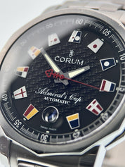 Corum Admirals Cup Stainless Steel Black Dial 41mm Automatic Mens Watch 1.0003
