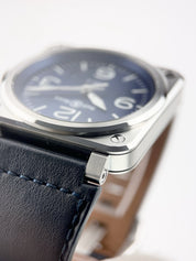 NEW Bell & Ross Blue Stainless Steel Blue Dial 41mm Automatic Men's Watch BR03
