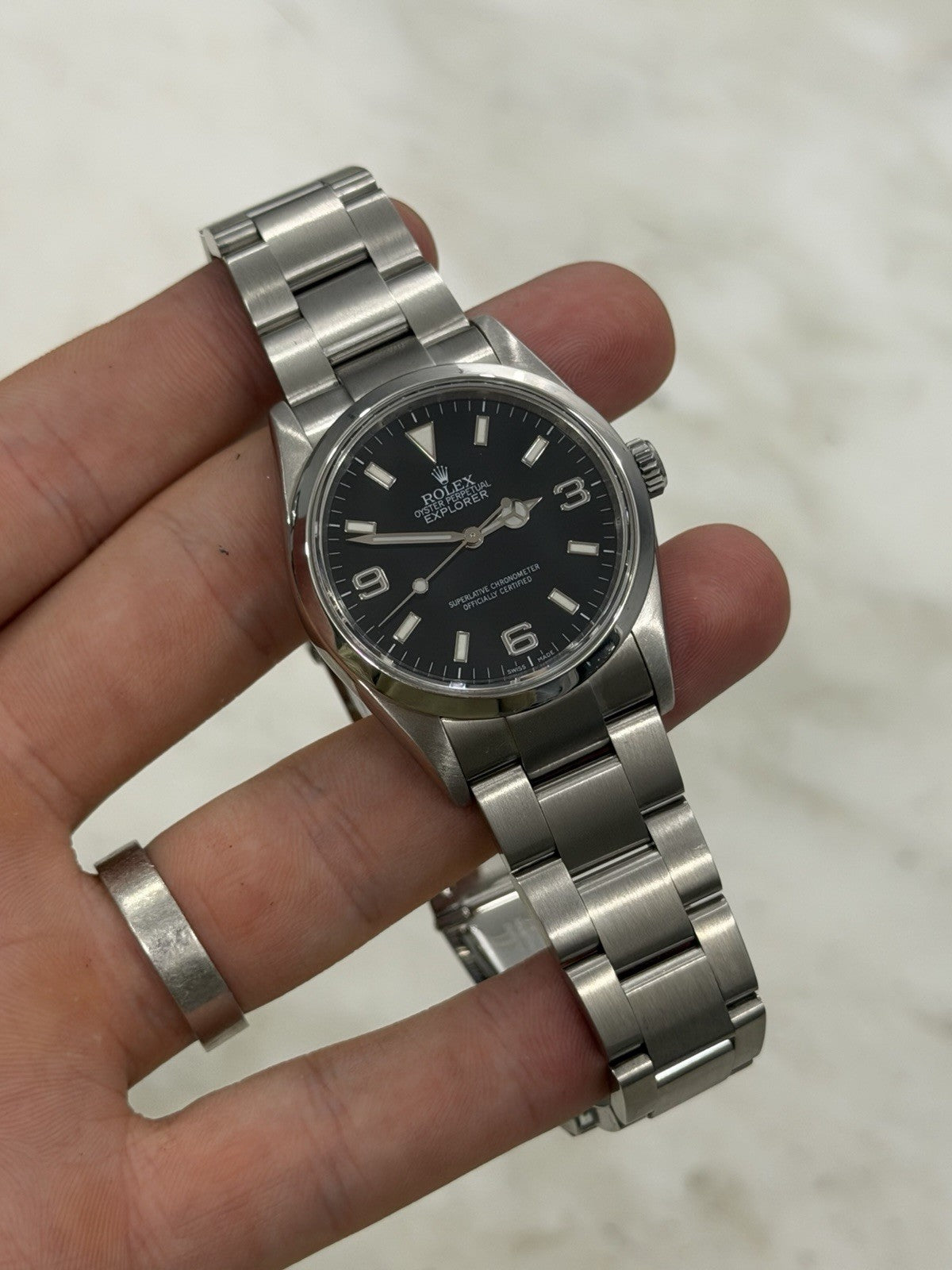 2007 Rolex Explorer 114270 Black Dial SS Oyster Engraved Rehaut No Papers 36mm