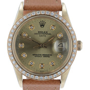 Rolex Oyster Perpetual 18k Yellow Gold Champagne Dial 34mm Automatic Mens 15037