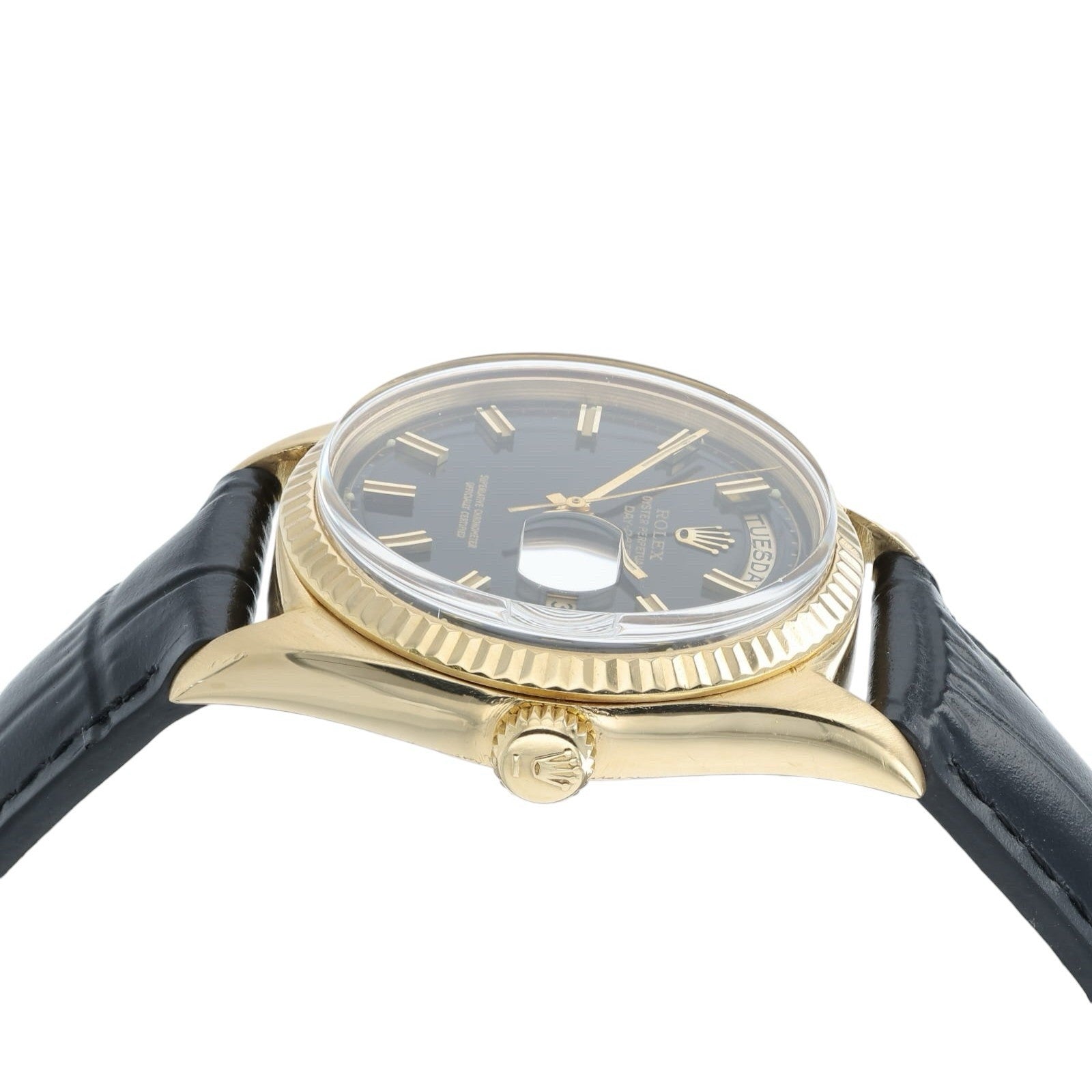 Rolex Day-Date Black Dial 18k Yellow Gold 36mm Automatic Men’s Watch 1803