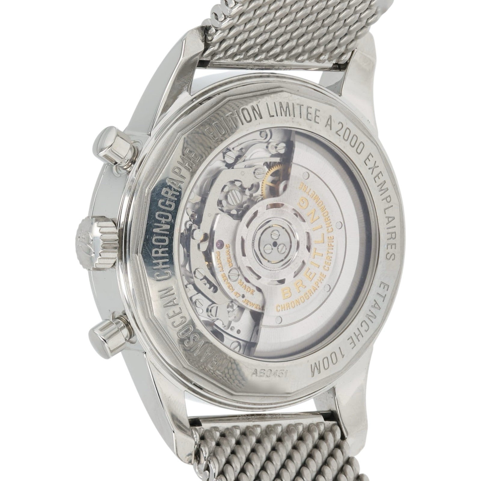 Breitling Transocean GMT Silver Dial Stainless Steel 43mm Automatic Men’s AB0451