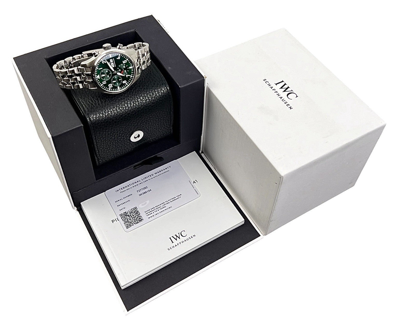 IWC Pilot Chronograph Green Dial Stainless Steel 41mm Automatic Men’s IW388104