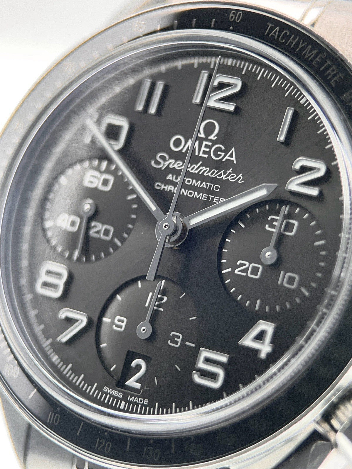 Omega Speedmaster Steel Grey Dial 38mm Automatic Mens Watch 324.30.38.40.06.001