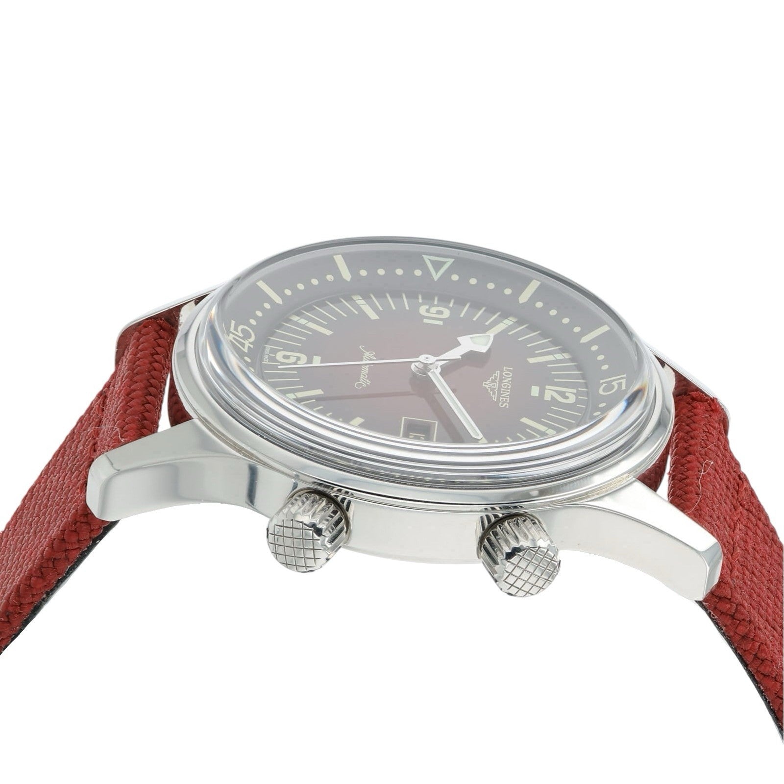 Longines Legend Diver Red Dial Stainless Steel 36mm Automatic Unisex L3.374.4