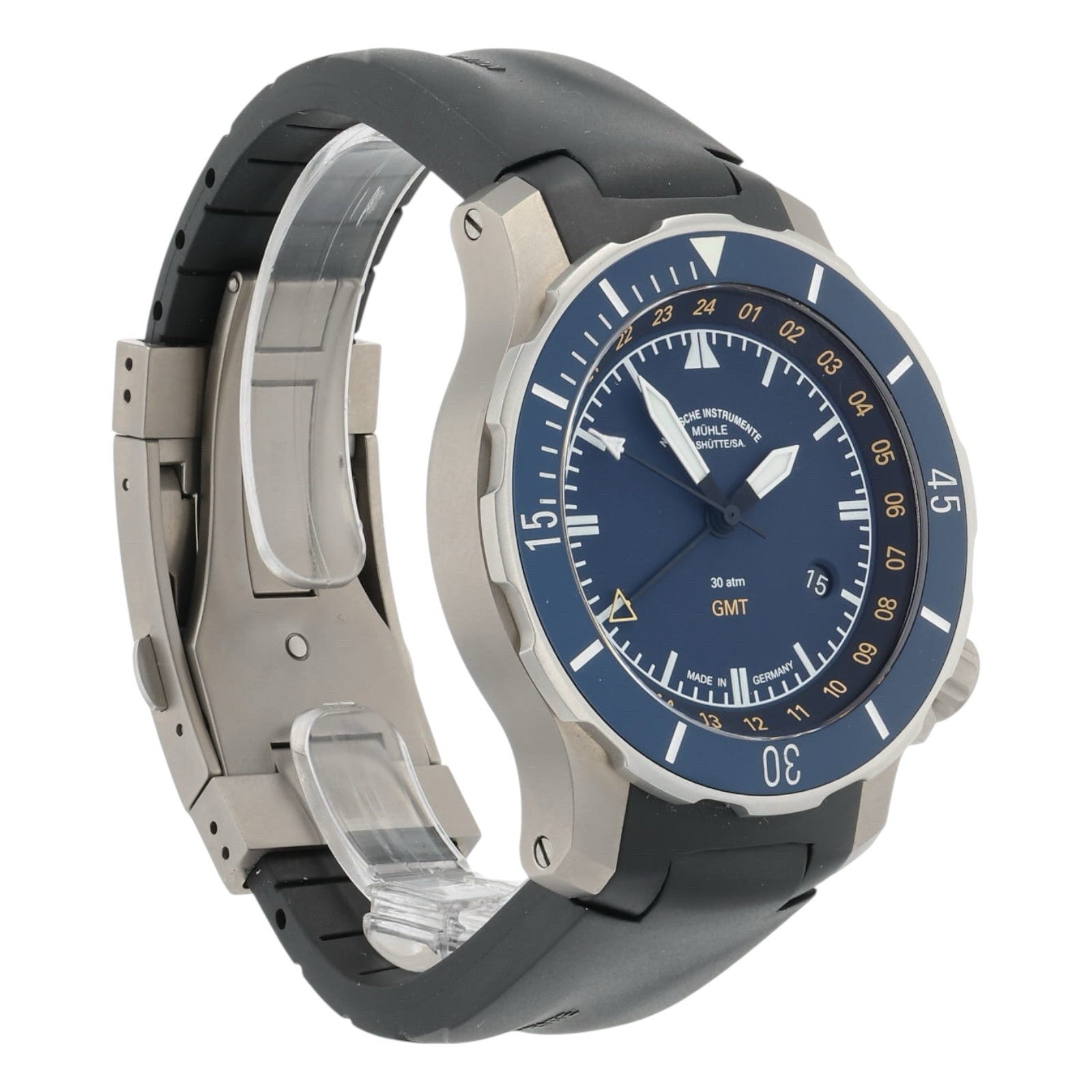 Muhle Glashutte Seebataillon Titanium Blue Dial 44mm Automatic Mens M1-28-62-KB