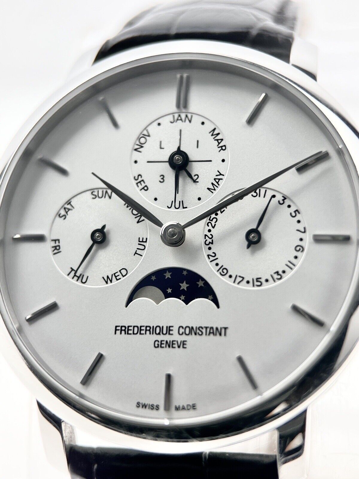 Frederique Constant Perpetual Calendar 42mm Automatic FC-775S4S6 White Dial B&P