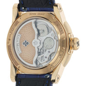 Louis Moinet Tempograph 18k Rose Gold Blue Dial 44mm Automatic Mens 50.550.20