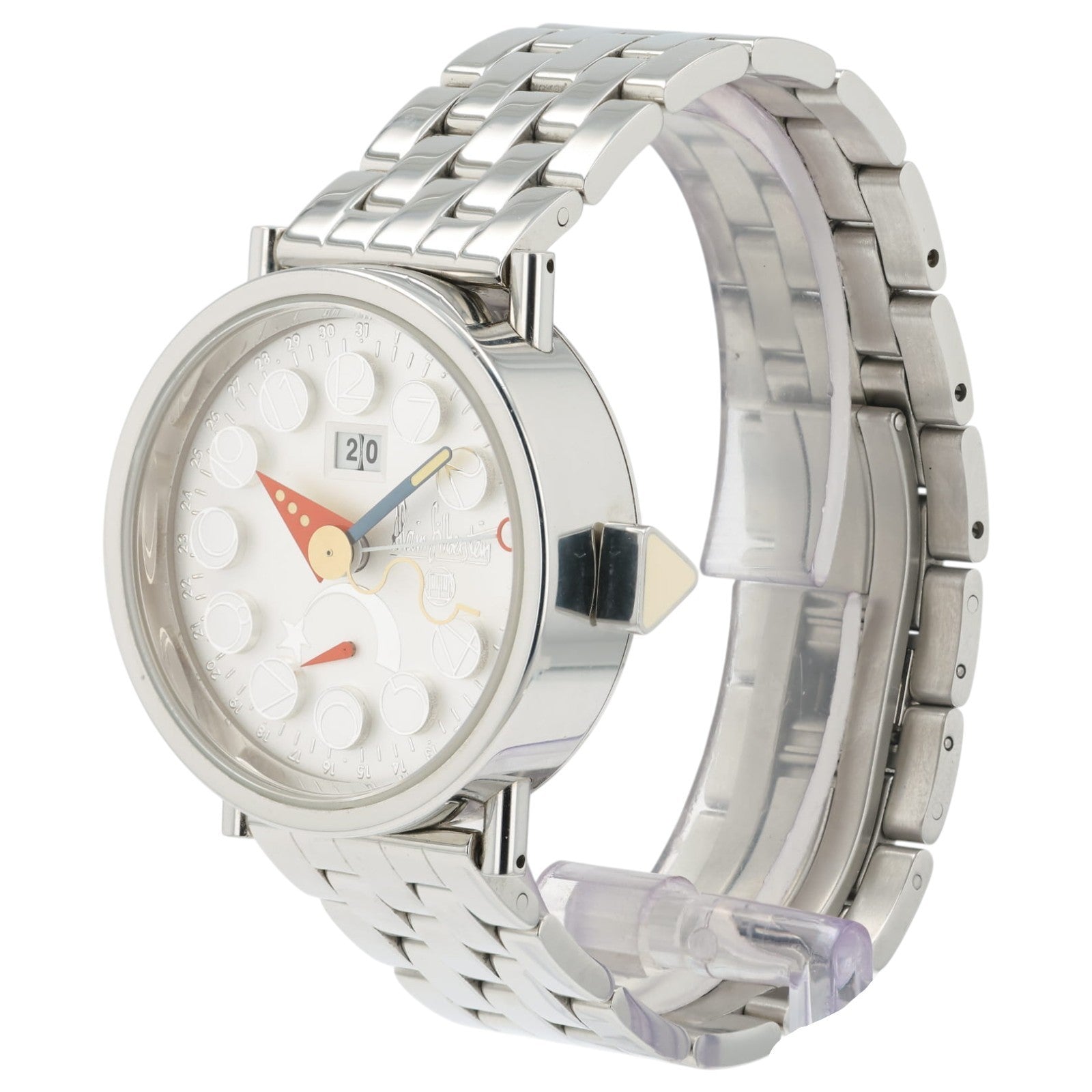 Alain Silberstein Hedbo Silver Dial Stainless Steel 40mm Automatic Mens Watch