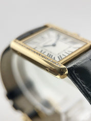 Cartier Tank Solo 18k Yellow Gold and Steel Ladies 24mm Watch Quartz 3168