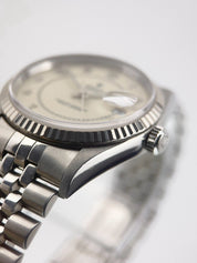 Rolex Datejust 36mm Cream Boiler Gauge Steel Cream Dial 36mm Men's Watch 16234