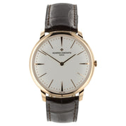 Vacheron Constantin Patrimony White Dial 18k Rose Gold Manual Wind Mens 81180