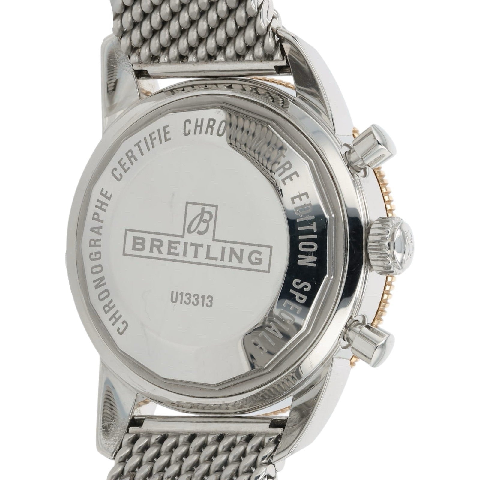 Breitling SuperOcean Black Dial Gold & Steel 44mm Automatic Mens Watch U13313