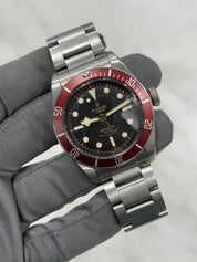 Tudor Black Bay Smiley Stainless Steel Red 41mm Automatic Watch 79220R - B/P