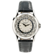 Patek Philippe World Time Silver Dial 18k White Gold 37mm Automatic Men’s 5110G