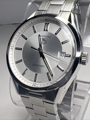Silver TAG Heuer Carrera Calibre 5 WV211A-3