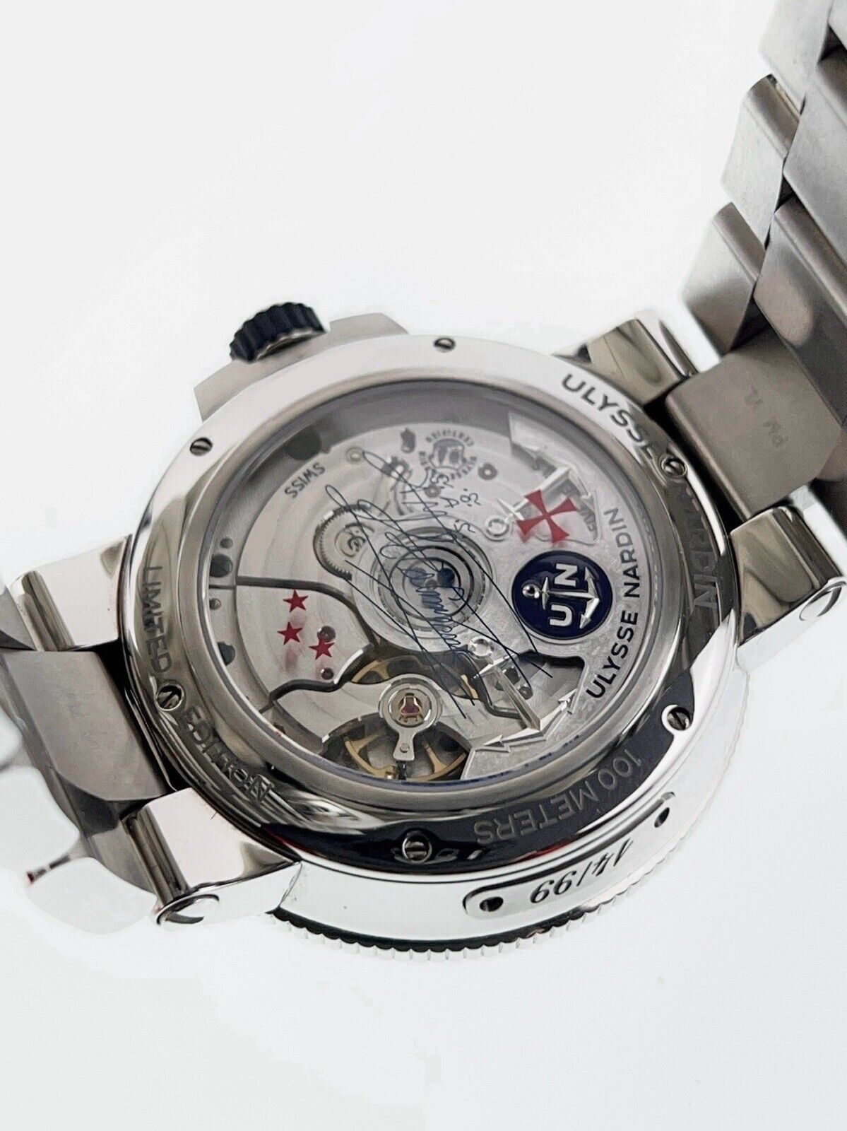 Ulysse Nardin Marine Chronometer Steel Blue Dial 43mm Automatic Mens 1133-210
