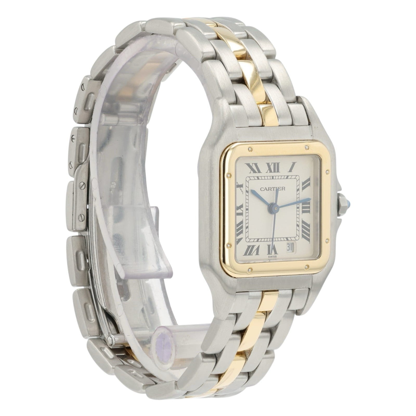 Cartier Panthere Silver Dial Gold & Steel 27mm Quartz Movement Men’s 110000R