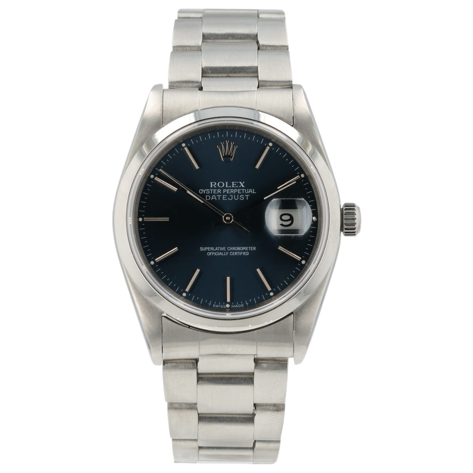 Rolex Datejust Blue Dial Stainless Steel 36mm Auto Men’s Watch 16200 - Box/Paper