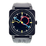 Bell & Ross X Alain Silberstein Ceramic Black Dial 42mm Automatic Mens BR03-92