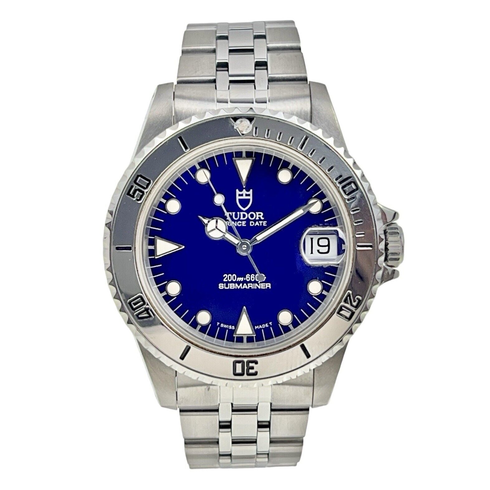 Tudor Submariner Steel Blue 36mm Automatic Men’s Watch 75190 - Box and Papers