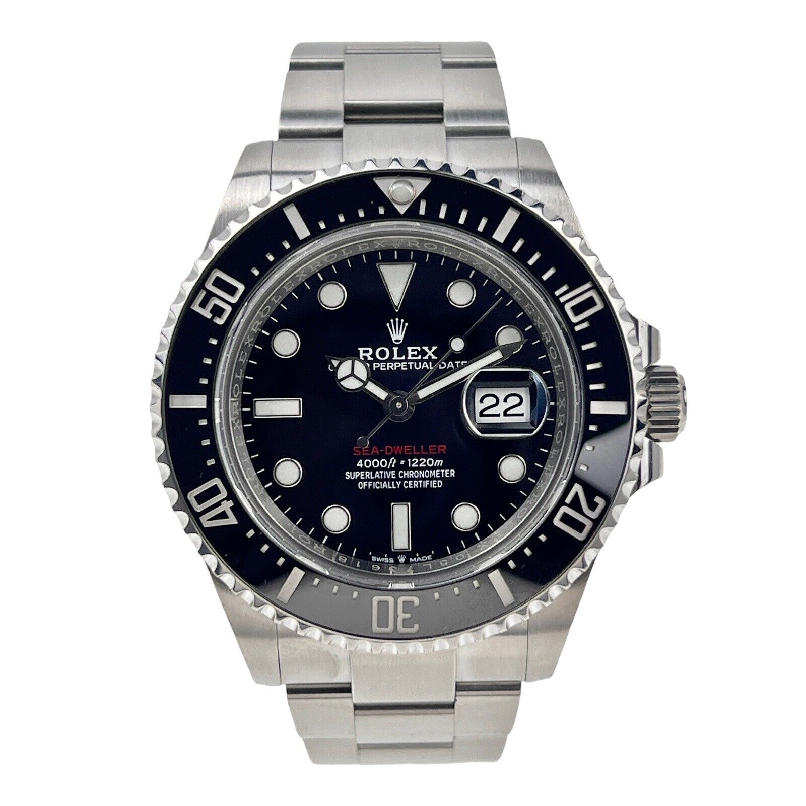 8/2023 Rolex Sea Dweller Red Letter 126600 Black Dial 43mm Automatic - B&P