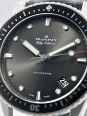 Blancpain Fifty Fathoms Bathyscaphe 43mm Auto Back Dial Ref-5000 - Box & Papers