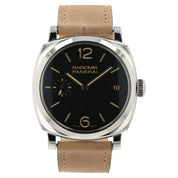 Panerai Radiomir 3 Days Black Dial Steel 47mm Manual Wind Mens Watch PAM00514