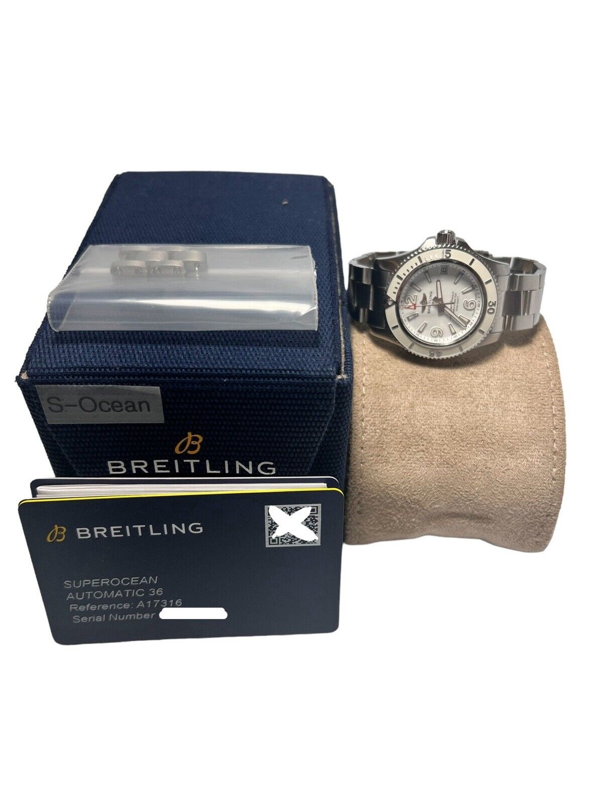 Breitling Superocean Steel White 36mm Automatic Men’s Watch A17316 - Box/Papers