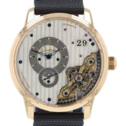 Glashutte PanomaticInverse Silver Dial 18k Rose Gold 42mm Mens 1-91-02-01-05-02