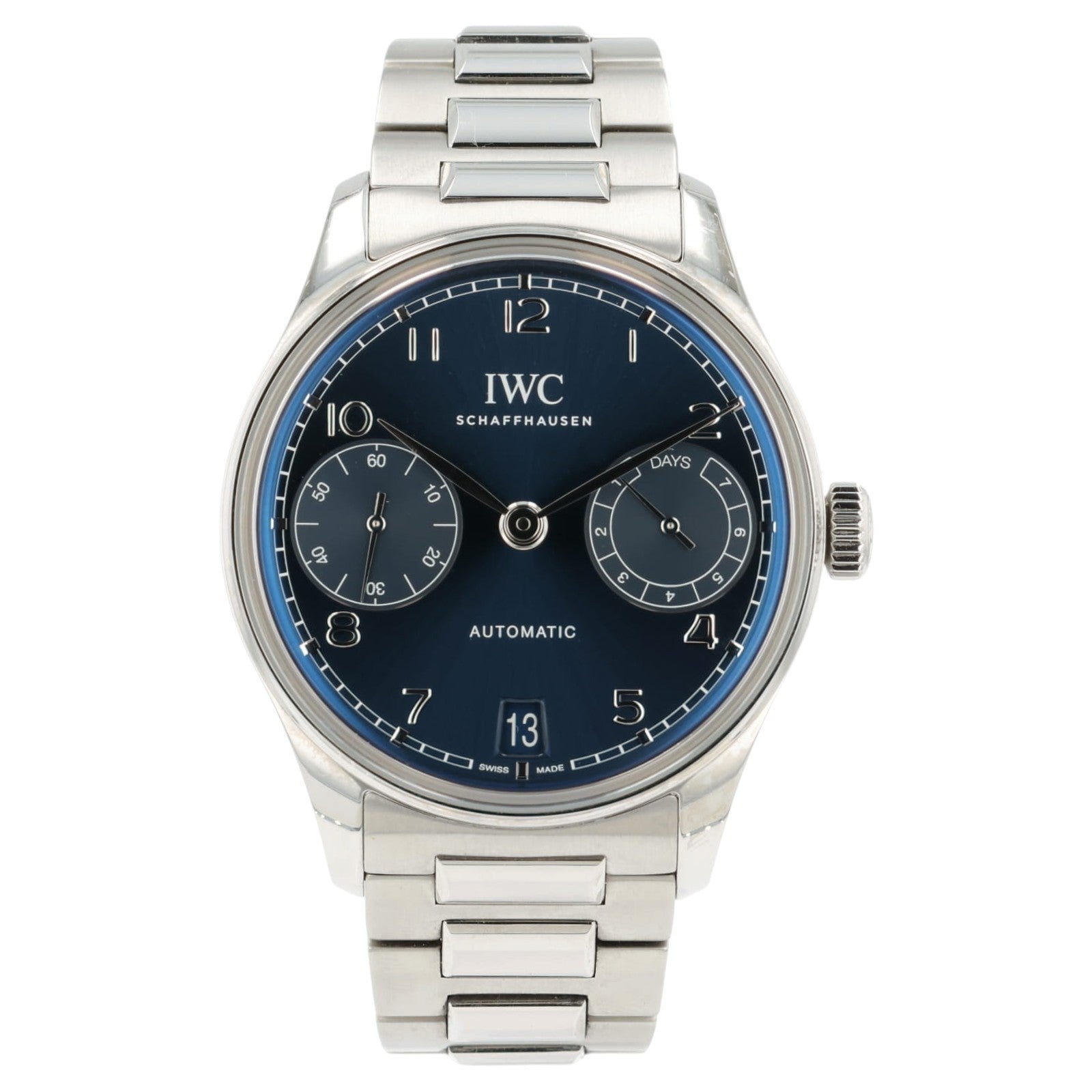 IWC Portugieser Blue Dial Stainless Steel 42mm Automatic Mens Watch IW501704