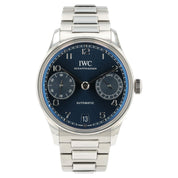 IWC Portugieser Blue Dial Stainless Steel 42mm Automatic Mens Watch IW501704