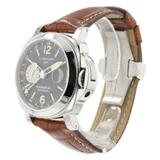 Panerai Luminor GMT Black Dial Steel 44mm Automatic Date Mens Watch PAM00088