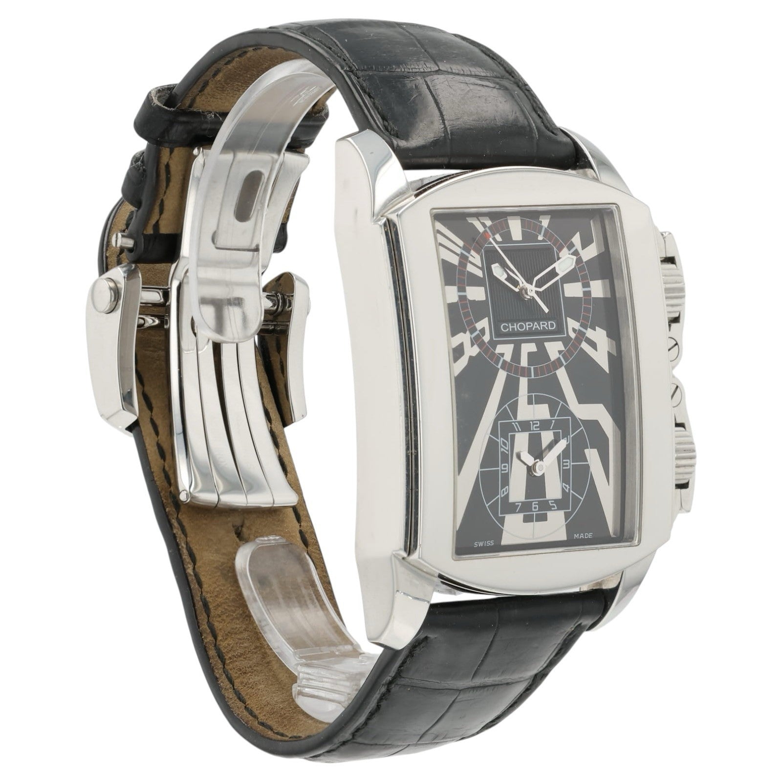 Chopard GMT Dual Time Black Dial Stainless Steel 38mm Automatic Men’s Watch 8468
