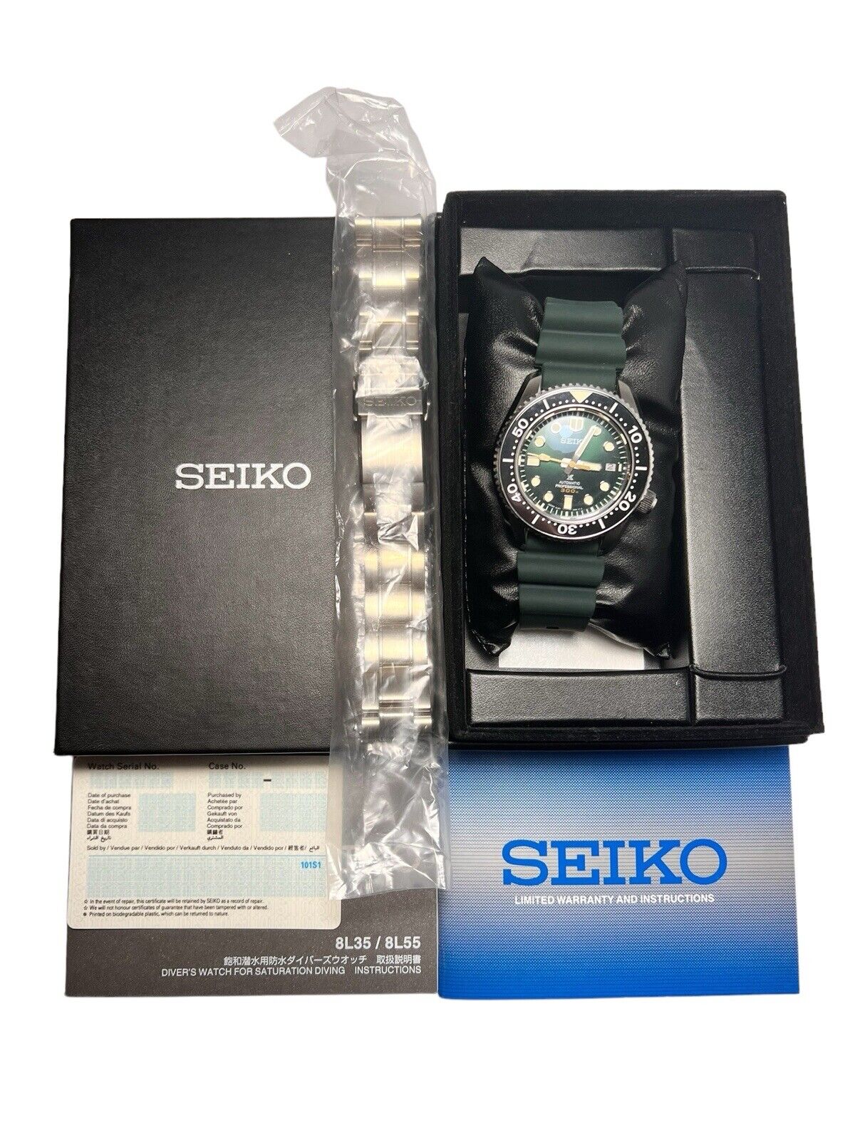 Seiko Prospex Steel Green 44mm Automatic Men’s Watch SLA047 - Box/Papers