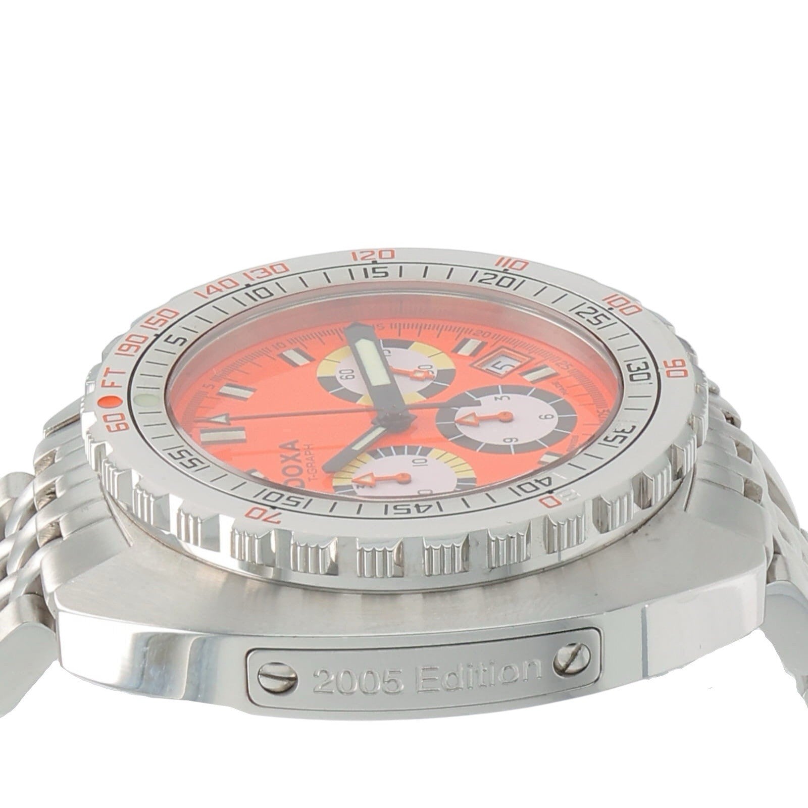 Doxa T-Graph Stainless Steel Orange Dial 43mm Automatic Mens Watch 805.10.351.10