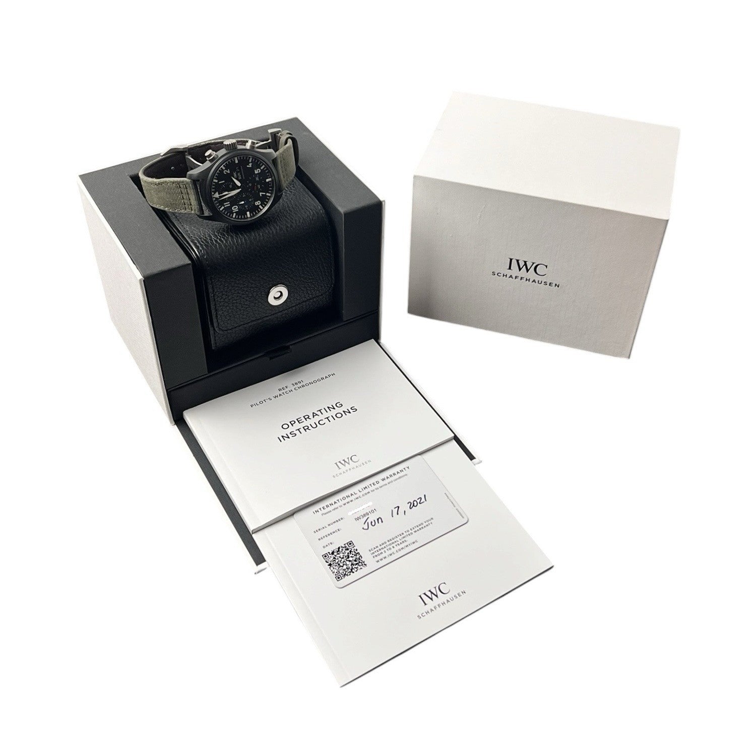 IWC Pilot Top Gun Black Dial Ceramic 44.5mm Automatic Men’s Watch IW389101