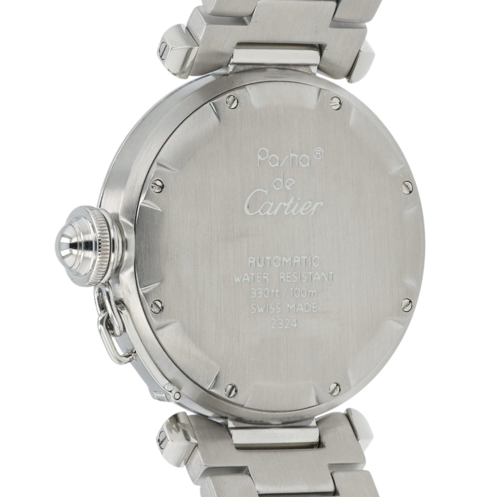 Cartier Pasha Gray Dial Stainless Steel 35mm Automatic Movement Mens Watch 2324