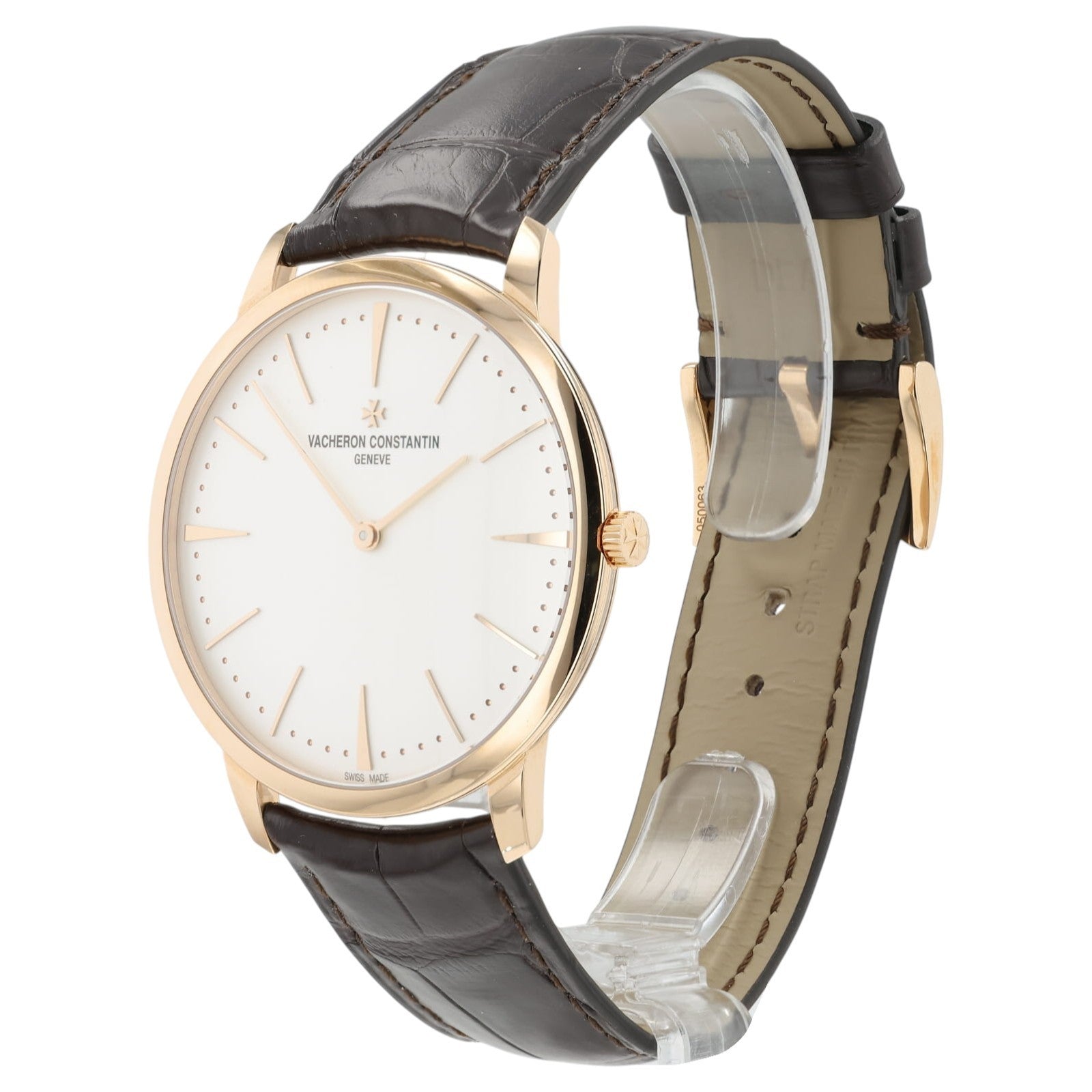 Vacheron Constantin Patrimony White Dial 18k Rose Gold Manual Wind Mens 81180