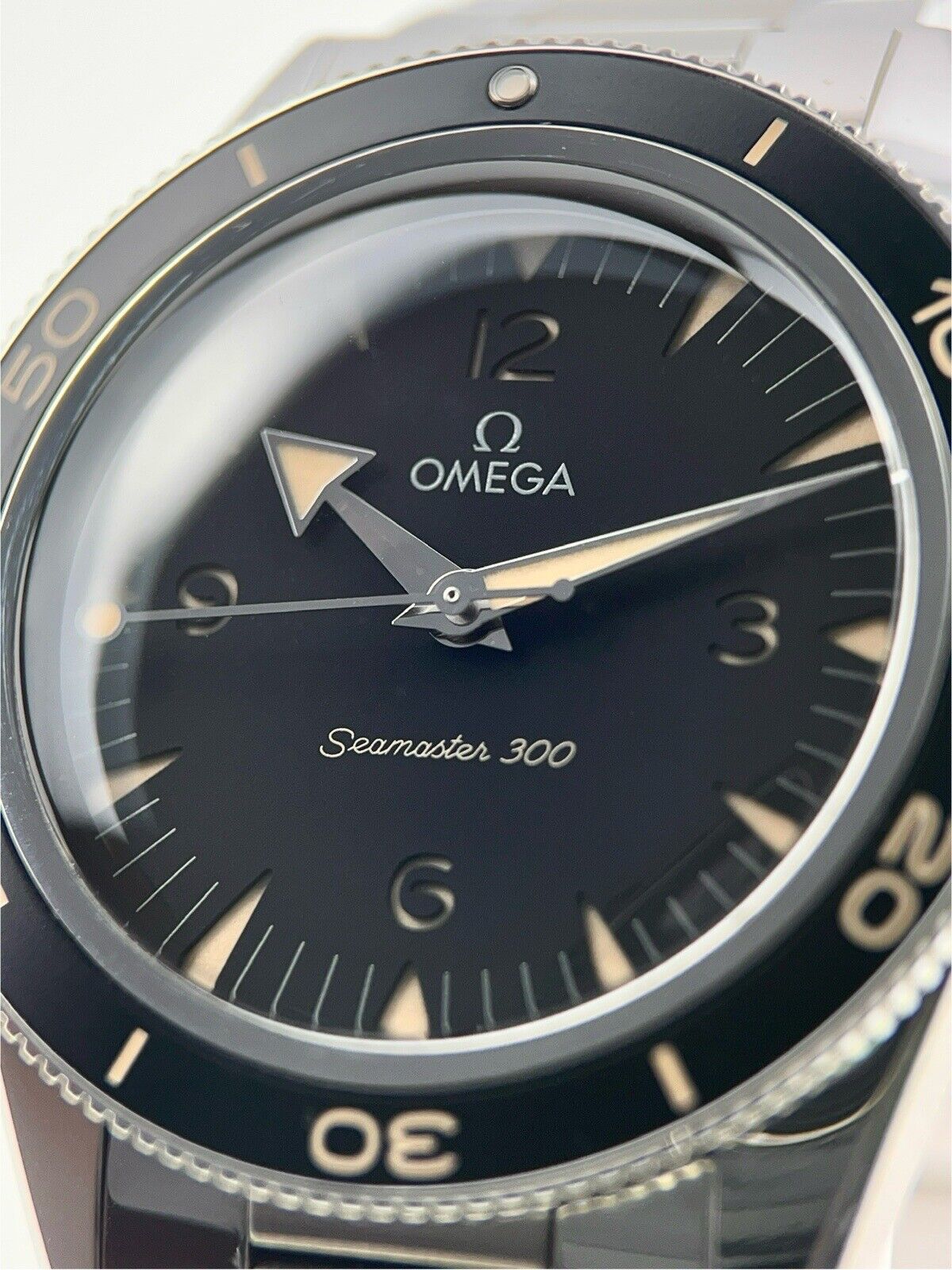 2023 Omega Seamaster 300 Stainless Steel Black 41mm Automatic Watch - B/P