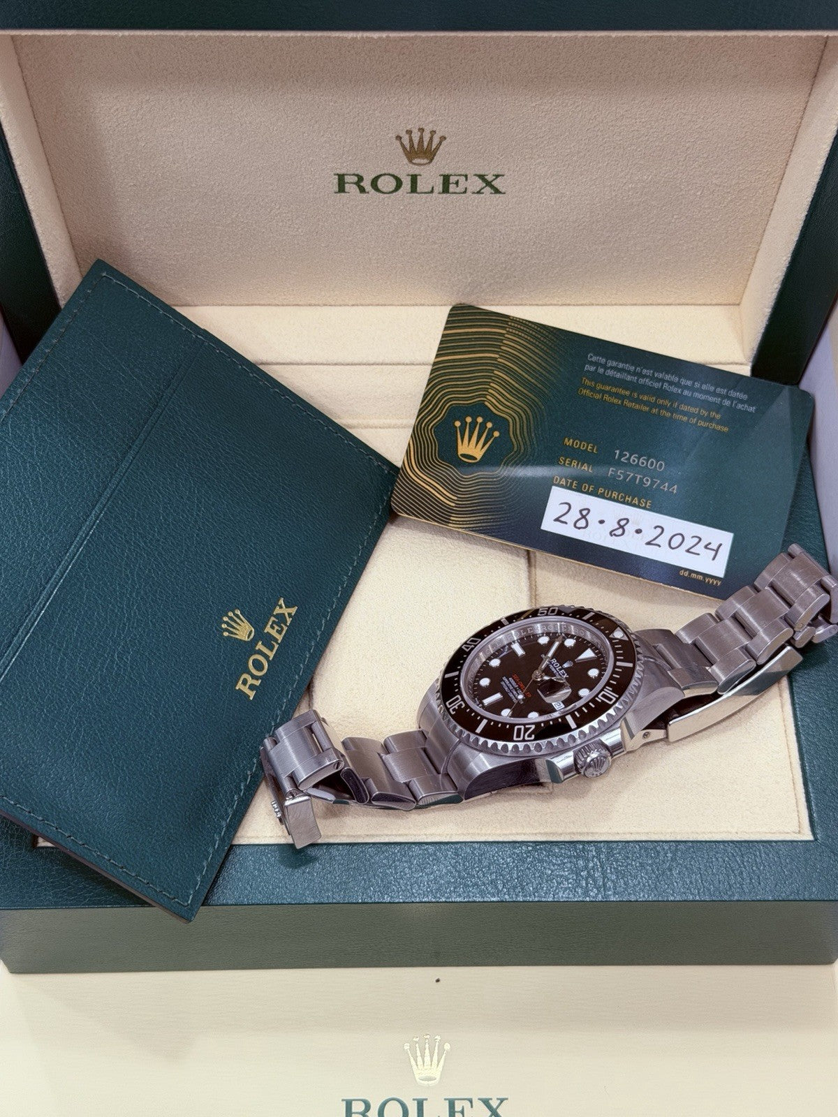 2024 Rolex Red Sea-Dweller 126600 Automatic Oyster 43mm Black Dial Men's Watch
