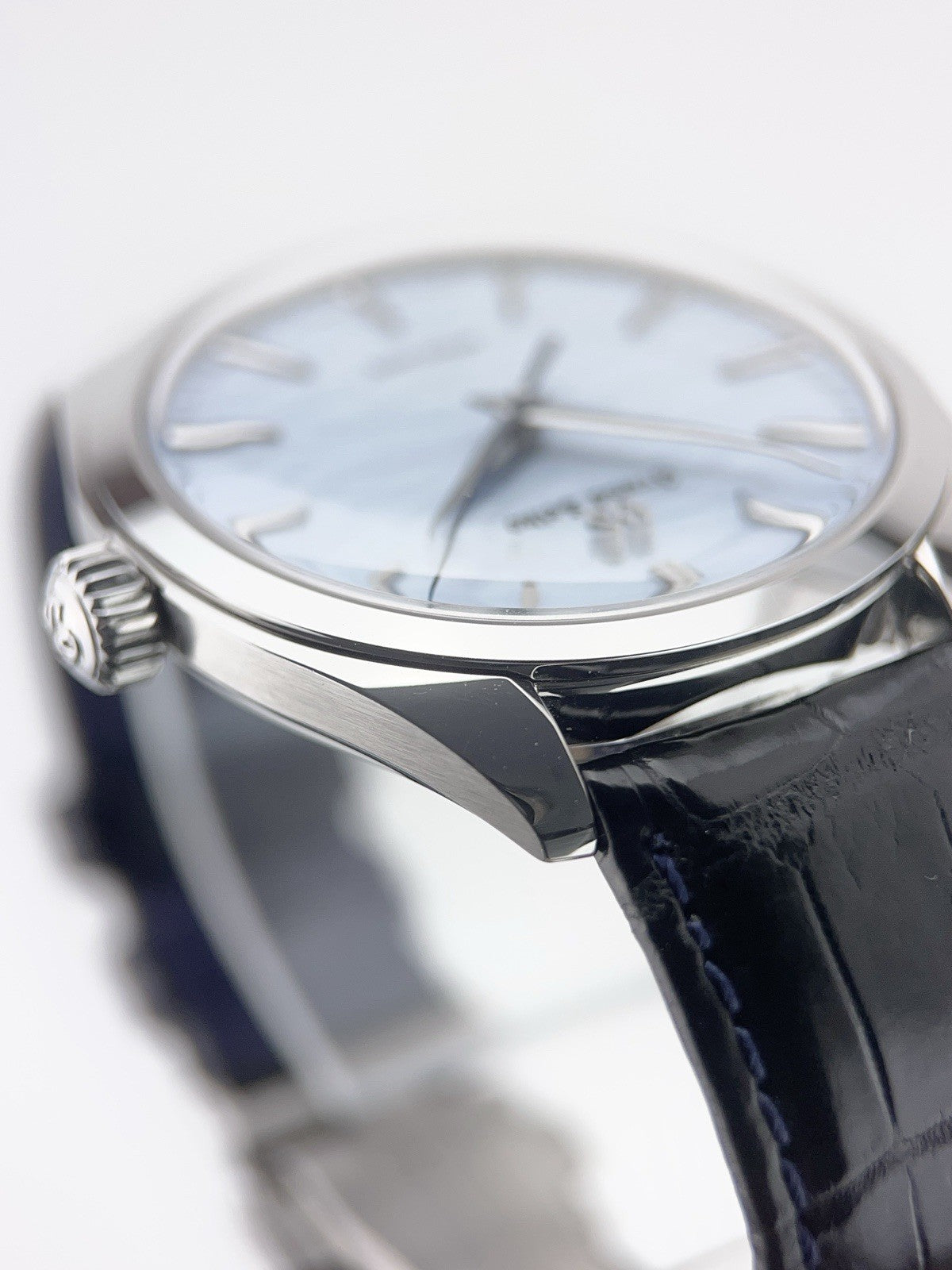 Grand Seiko Spring Drive Steel Ice Blue Dial 38.5mm Manual Wind Watch SBGY007G