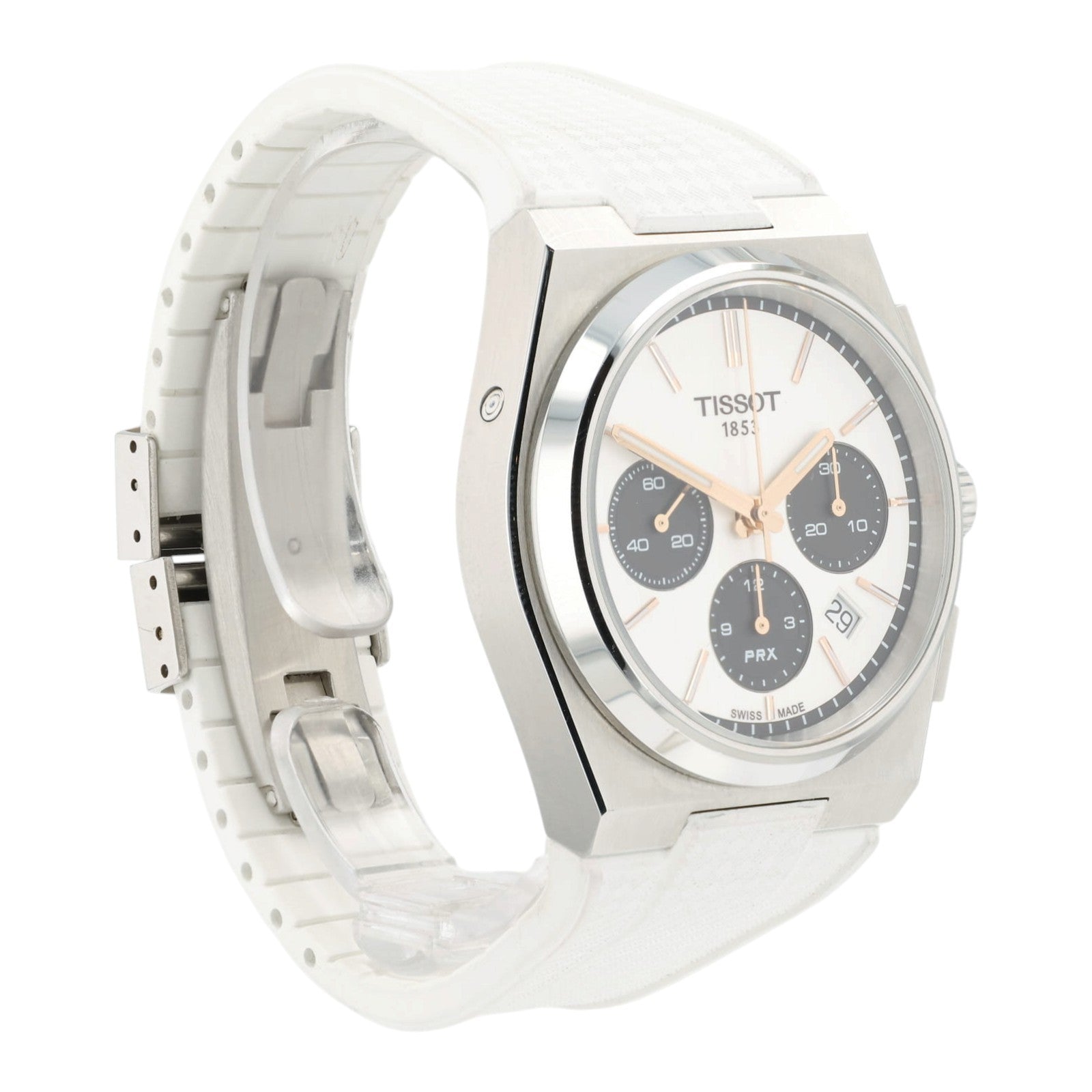 Tissot PRX White Dial Stainless Steel 42mm Automatic Mens Chronograph T137427