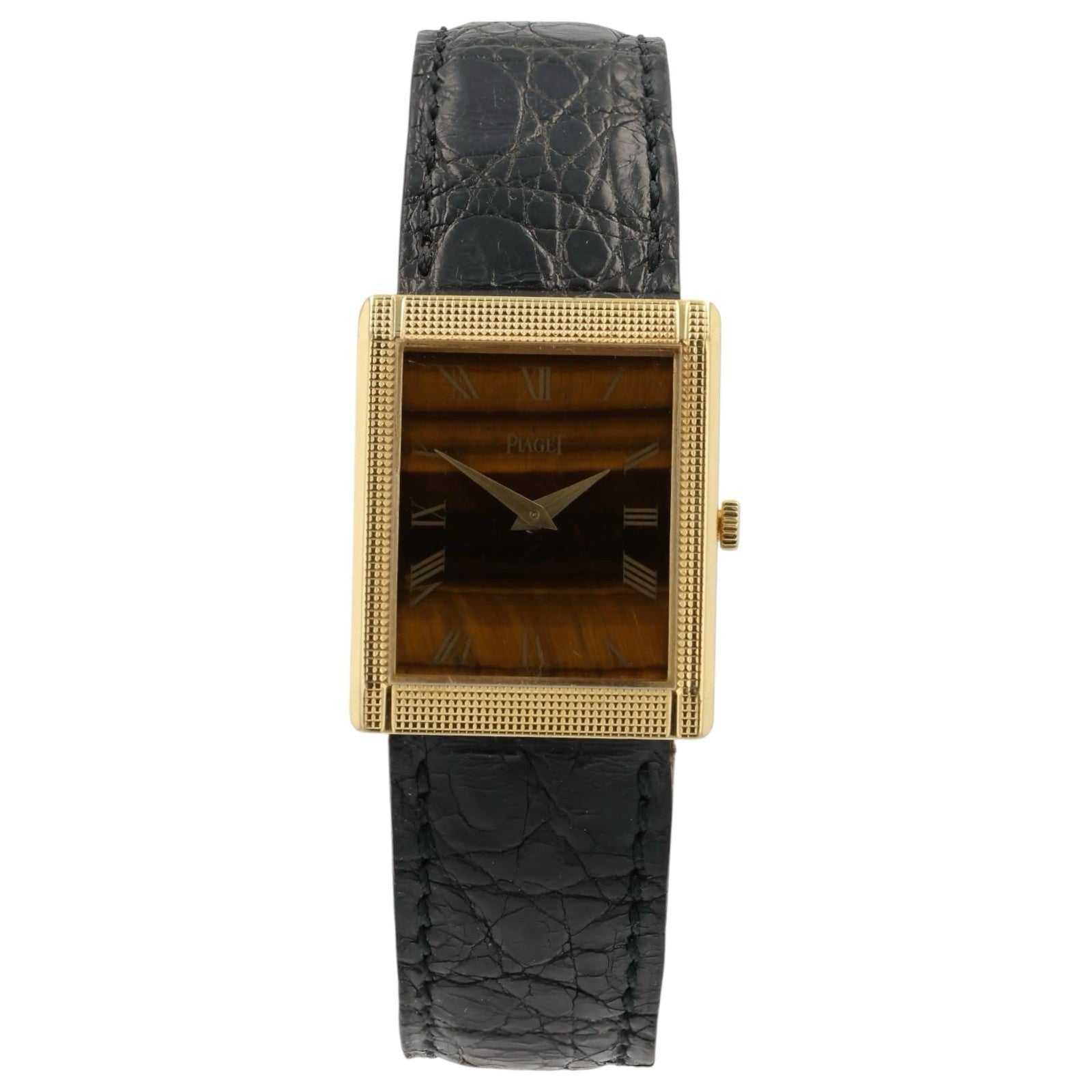 Piaget Tigers Eye Dial 18k Yellow Gold 23x28mm Manual Wind Men’s Watch 9151