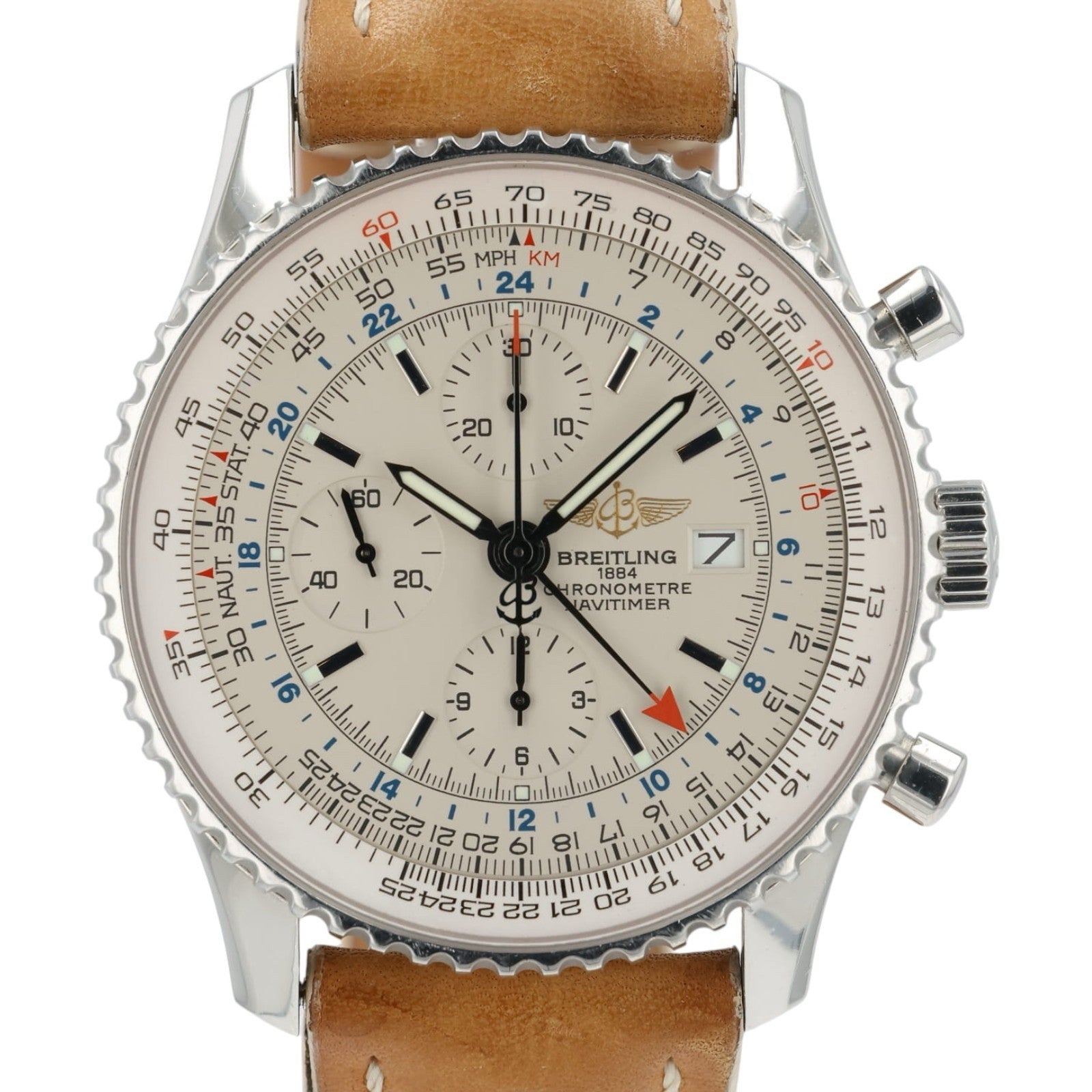 Breitling Navitimer Silver Dial Stainless Steel 46mm Automatic Mens Watch A24322