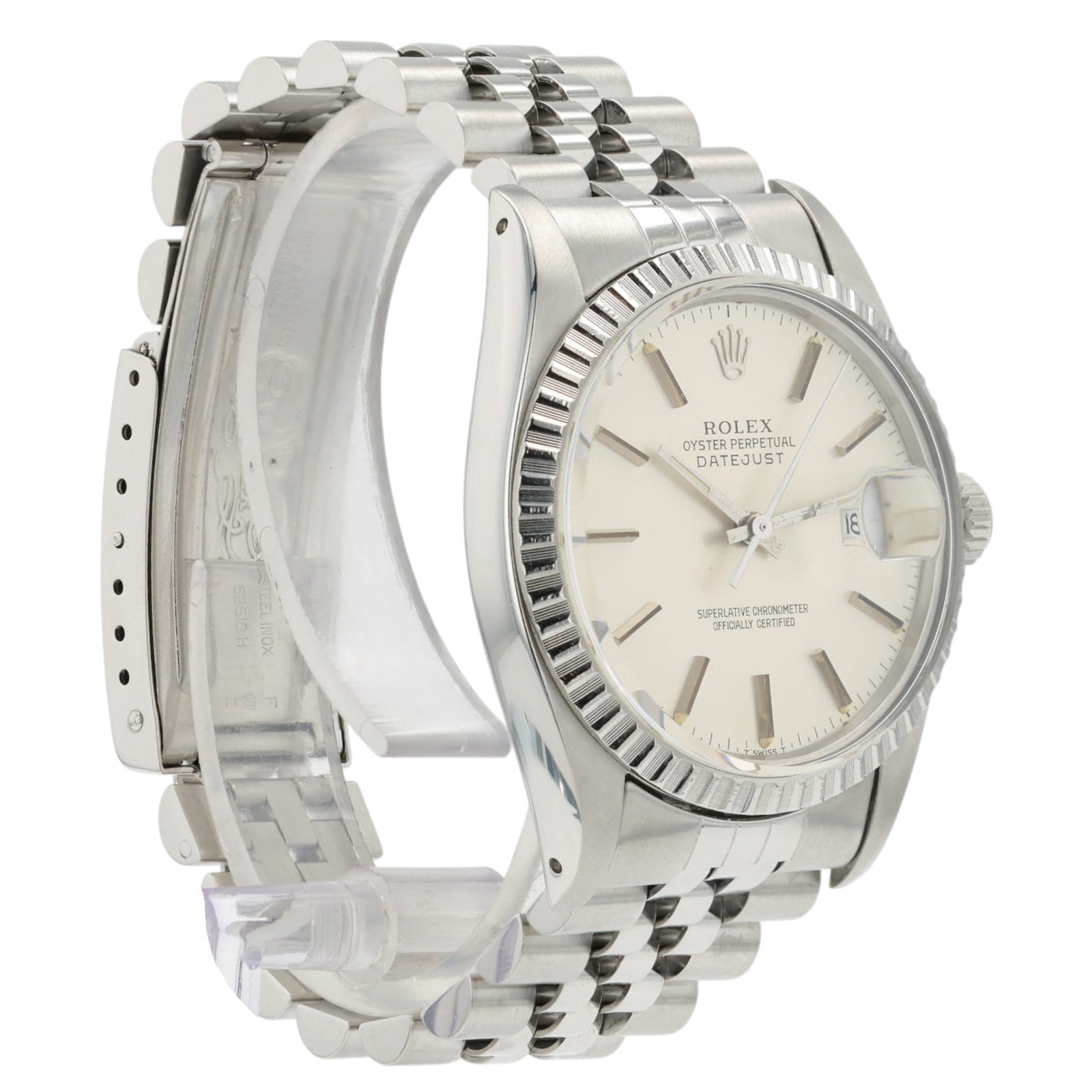Rolex Datejust Silver Color Dial Stainless Steel 36mm Automatic Mens Watch 16030