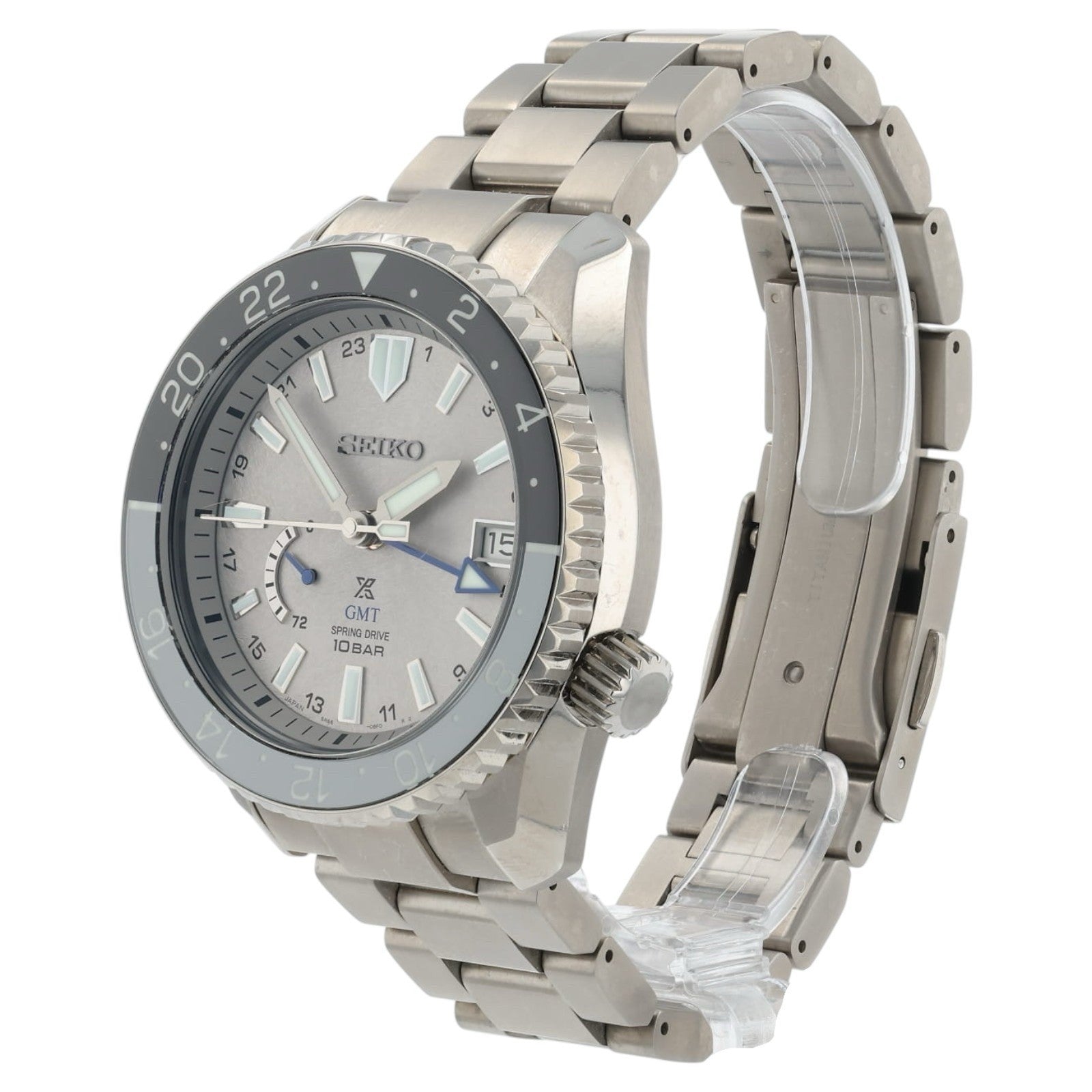 Seiko Prospex GMT Titanium Gray Dial 44mm Automatic Men’s Watch SNR051